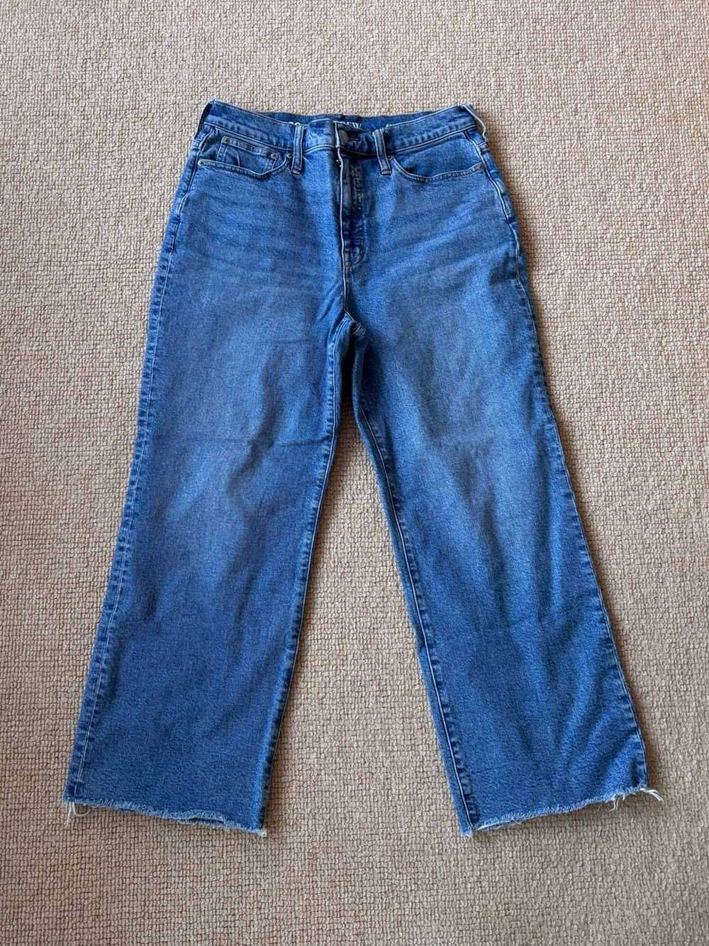 J. Crew Wide-Leg Jeans in Blue Denim